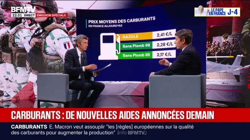 CARBURANTS: GABRIEL ATTAL, CANDIDAT (RENAISSANCE) À L’ÉLECTION PRÉSIDENTIELLE, AFFIRME QUE BAISSER LES TAXES N’EST « PAS POSSIBLE, NI SOUHAITABLE »