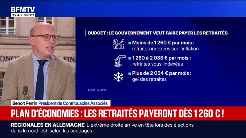 BUDGET: « DES RETRAITÉS VONT TRÈS PROBABLEMENT PAYER PLUS D’IMPÔTS SUR LE REVENU », ANALYSE BENOÎT PERRIN, PRÉSIDENT DE CONTRIBUABLES ASSOCIÉS