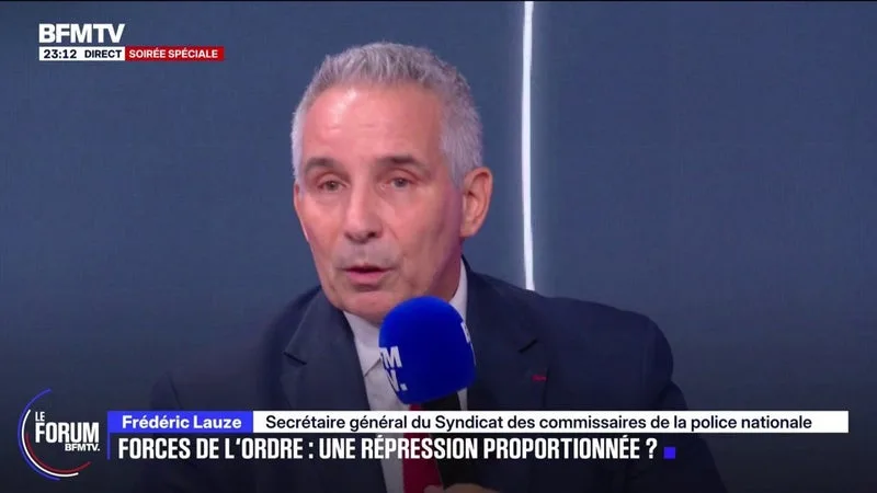 FORUM BFMTV – « IL Y A EU 8.000 INTERPELLATIONS, LES LYCÉENS PACIFISTES DEVRAIENT DIRE QUE C’EST TRÈS BIEN QU’ON AIT MIS DE CÔTÉ 8.000 PERSONNES VIOLENTES », ESTIME FRÉDÉRIC LAUZE, SECRÉTAIRE GÉNÉRAL DU SYNDICAT DES COMMISSAIRES DE LA POLICE NATIONALE