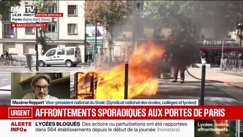 COLÈRE LYCÉENNE: « LA VIOLENCE A TOTALEMENT OCCULTÉ LES REVENDICATIONS », POINTE LE SYNDICAT NATIONAL DES ÉCOLES, COLLÈGES ET LYCÉES