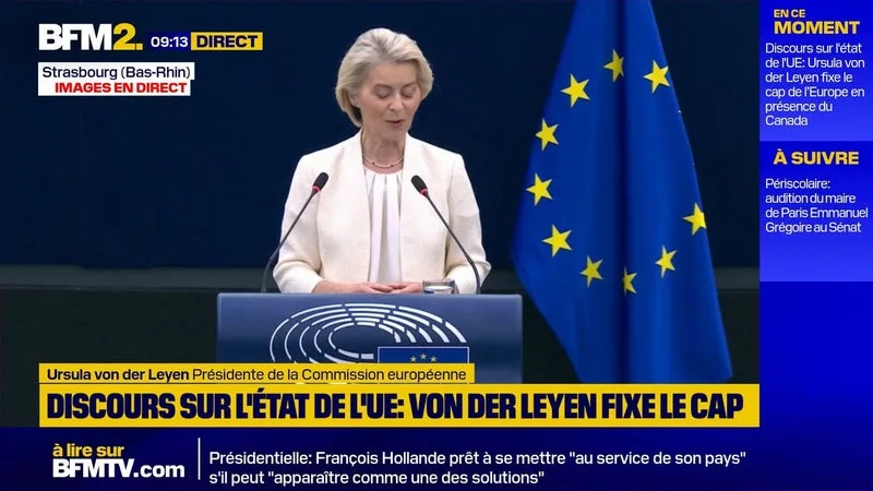 « NOTRE UNION N’A JAMAIS ÉTÉ AUSSI FORTE, MAIS SIMULTANÉMENT, NOTRE UNION PEUT AUSSI SEMBLER PLUS PRÉCAIRE QUE JAMAIS », DÉCLARE URSULA VON DER LEYEN