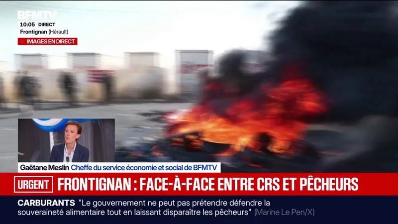 DÉPÔT PÉTROLIER DE FRONTIGNAN: LA SITUATION SE TEND ENTRE LES PÊCHEURS ET LES FORCES DE L’ORDRE