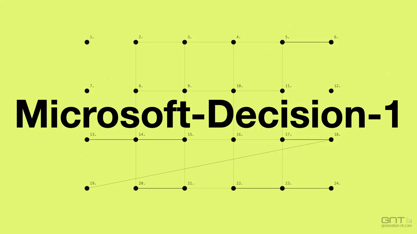 MICROSOFT-DECISION-1 POUR DES CHOIX RAPIDES ET STRUCTURÉS