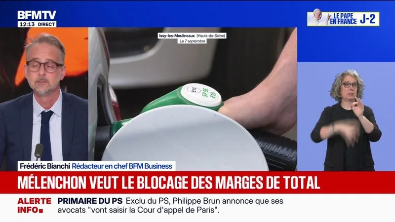 PRIX DES CARBURANTS: JEAN-LUC MÉLENCHON DEMANDE « LE BLOCAGE DES MARGES » DE TOTAL