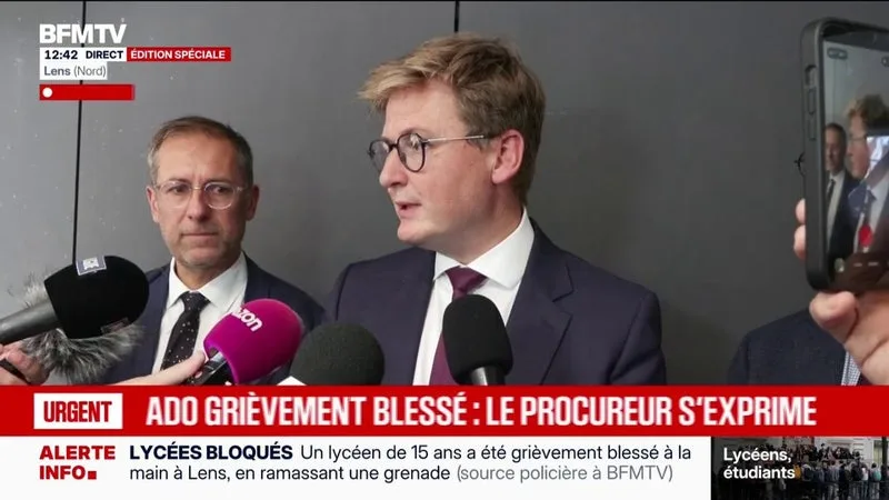 LYCÉEN GRIÈVEMENT BLESSÉ PAR UNE GRENADE: « IL A VU SA MAIN ÊTRE ARRACHÉE » MAIS « SES JOURS NE SONT PAS EN DANGER », EXPLIQUE LE PROCUREUR DE LA RÉPUBLIQUE DE BÉTHUNE