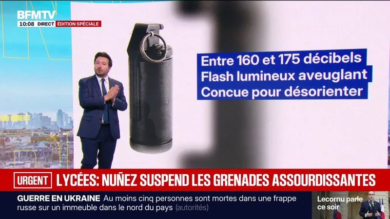 QUE SONT LES GRENADES ASSOURDISSANTES DONT L’UTILISATION A ÉTÉ SUSPENDUE PAR LAURENT NUÑEZ « DANS LE CADRE DU MOUVEMENT LYCÉEN »?