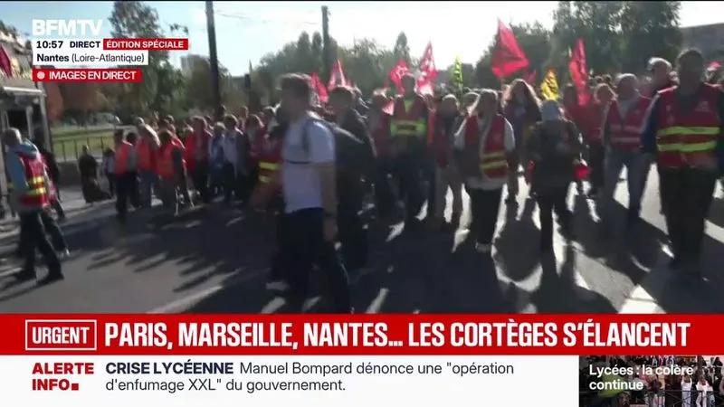 COLÈRE DES LYCÉENS: UN CORTÈGE S’ÉLANCE À NANTES