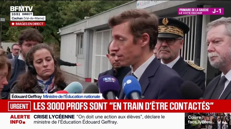 ÉDOUARD GEFFRAY, MINISTRE DE L’ÉDUCATION NATIONALE: « ON A AUTORISÉ LE RECRUTEMENT DE PLUSIEURS CENTAINES DE PROFESSEURS SUPPLÉMENTAIRES PAR LES RECTORATS »
