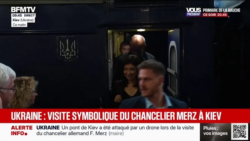 UKRAINE: LE CHANCELIER ALLEMAND FRIEDRICH MERZ EST ARRIVÉ À KIEV POUR UNE VISITE IMPRÉVUE