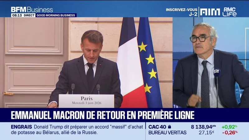 EMMANUEL MACRON DE RETOUR EN PREMIÈRE LIGNE
