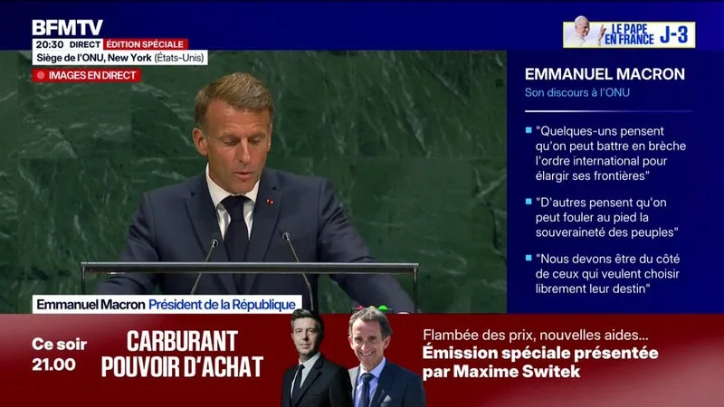 EMMANUEL MACRON À L’ONU: « LA RÉOUVERTURE DU DÉTROIT D’ORMUZ EST UNE PRIORITÉ »