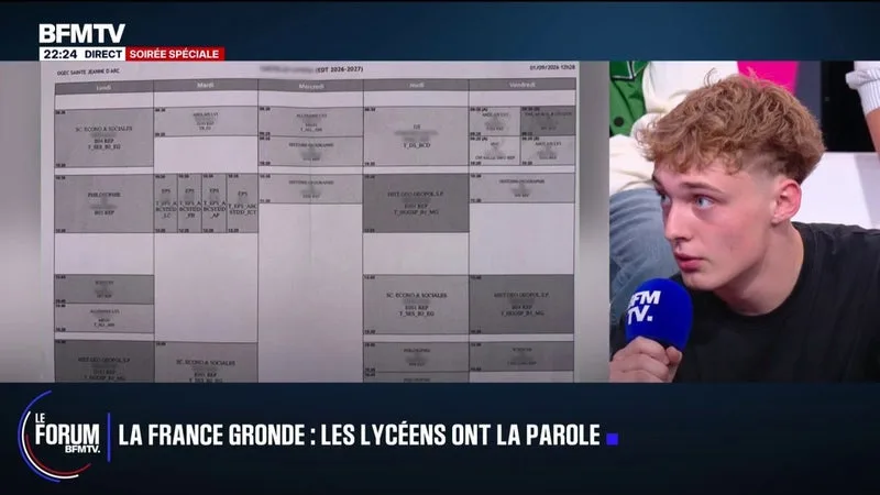 FORUM BFMTV – « ON A DES JOURNÉES QUI SONT ÉPUISANTES »: LES LYCÉENS DÉTAILLENT LES LYCÉENS DÉTAILLENT LES PROBLÉMATIQUES DE LEURS EMPLOIS DU TEMPS