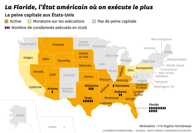 PEINE DE MORT : C’EST DANS LE SUD DES ÉTATS-UNIS QU’ON L’APPLIQUE LE PLUS