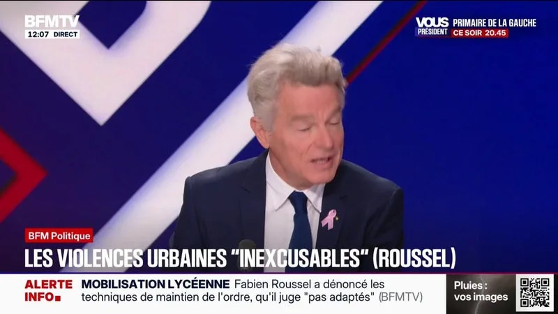 “JE METS EN CAUSE SES PROPOS”, DÉCLARE FABIEN ROUSSEL, CANDIDAT PCF À LA PRÉSIDENTIELLE, EN RÉPONSE À LAURENT NUÑEZ QUI ESTIME QU’IL N’Y A “PAS D’INTERVENTIONS DISPROPORTIONNÉES DES FORCES DE L’ORDRE” LORS DES MOBILISATIONS LYCÉENNES