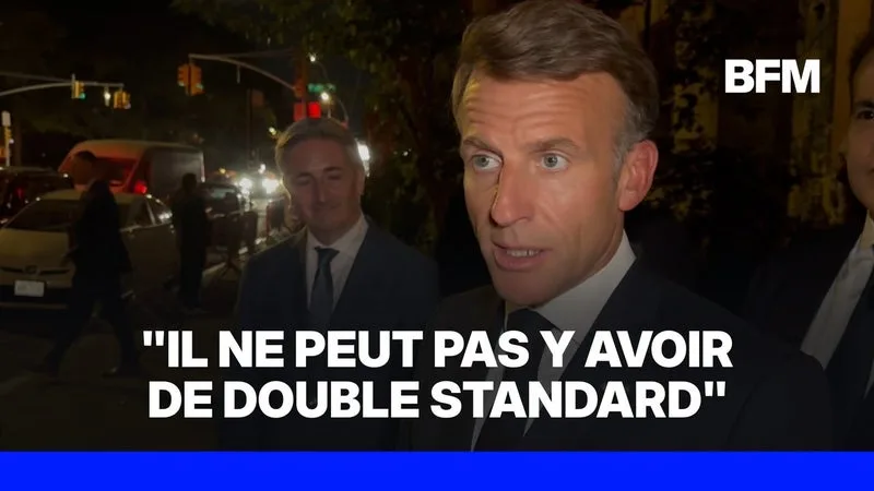 EMMANUEL MACRON REVIENT POUR BFMTV SUR SES PROPOS TENUS DEVANT L’ONU SUR LA SITUATION À GAZA ET EN CISJORDANIE