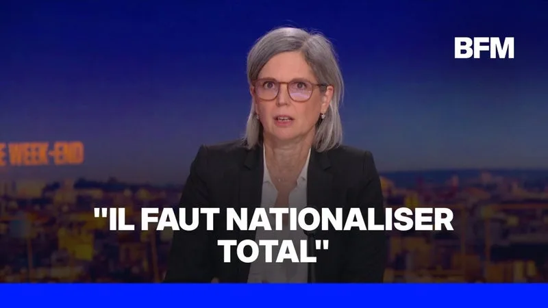« JE PENSE QU’IL FAUT NATIONALISER TOTAL », AFFIRME SANDRINE ROUSSEAU, DÉPUTÉE ÉCOLOGISTE ET SOCIAL