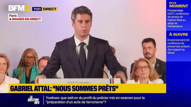 PRÉSIDENTIELLE: « AUJOURD’HUI, IL N’Y A PLUS DE FAVORI » DANS LE BLOC CENTRAL, AFFIRME GABRIEL ATTAL