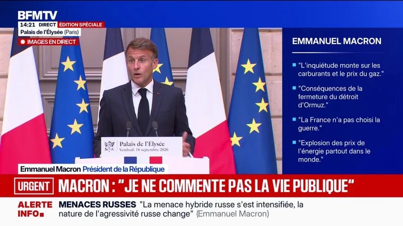 CRISE DU CARBURANT: « NOUS DEVONS TOUS RESTER UNIS, LA DIVISION NOUS RENDRA MOINS FORTS », LANCE EMMANUEL MACRON