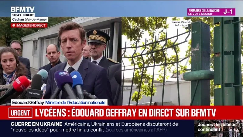 LYCÉES SACCAGÉS: LE MINISTRE DE L’ÉDUCATION NATIONALE DÉNONCE DES « VIOLENCES INQUALIFIABLES » CONTRE LES PERSONNELS À CACHAN ET LORMONT