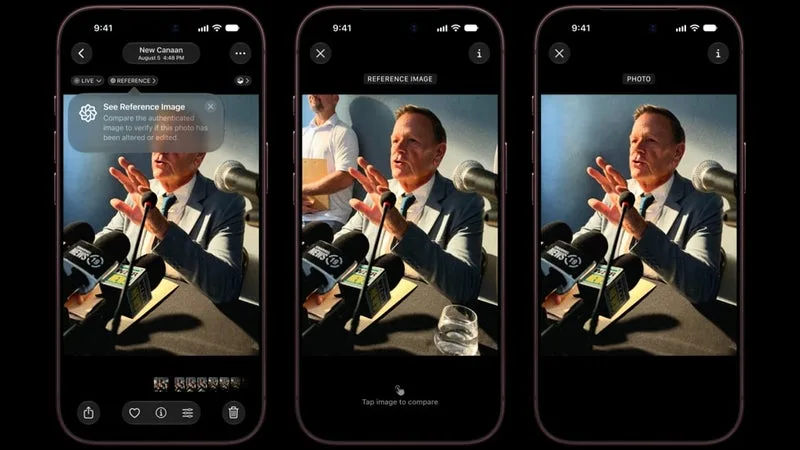 APPLE REFERENCE IMAGE: COMMENT FONCTIONNE LA TECHNOLOGIE DÉVELOPPÉE PAR LA SOCIÉTÉ DE CUPERTINO POUR LUTTER CONTRE LES PHOTOS ALTÉRÉES PAR L’IA